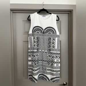 Black and white Art Deco dress